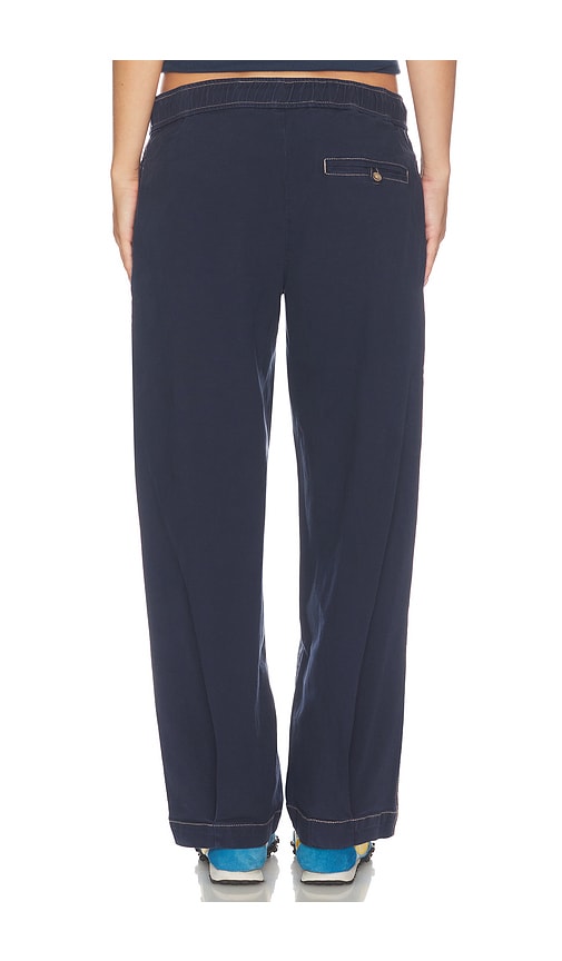 Hudson Drawstring Barrel Pant In Blue