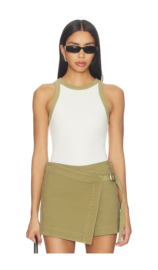 Hudson Jeans Ribbed Racer Tank Top