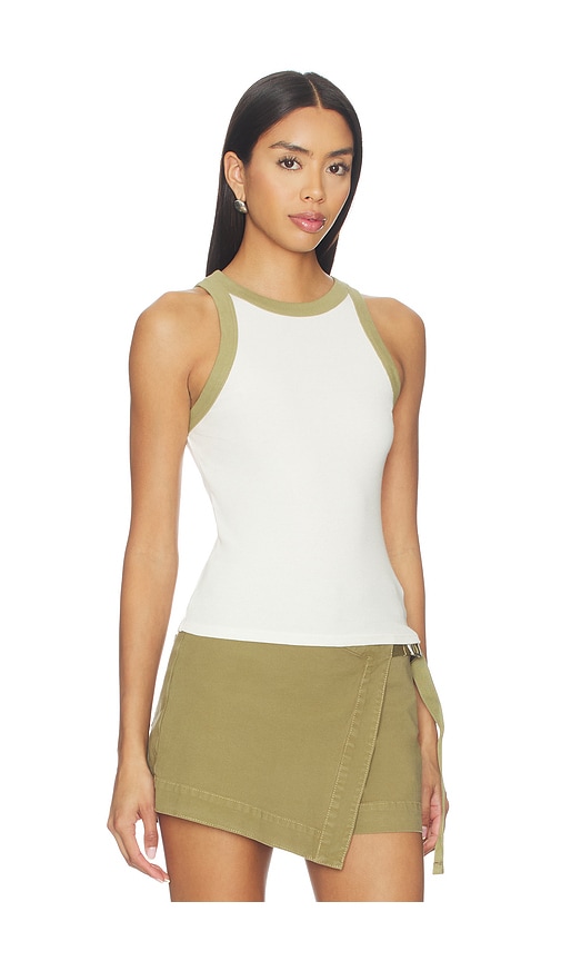 Hudson Jeans Ribbed Racer Tank Top | Thumbnail 2