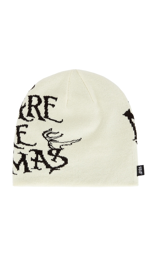  Huf Beanie Nightmare In Cream. 