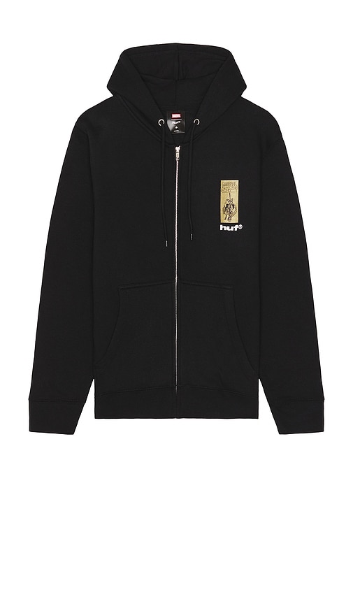 Huf X Spider-man Arachknight Full Zip Hoodie In Black