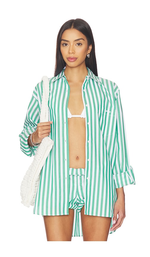 Hunza G Cabana Stripe Embroidered Shirt