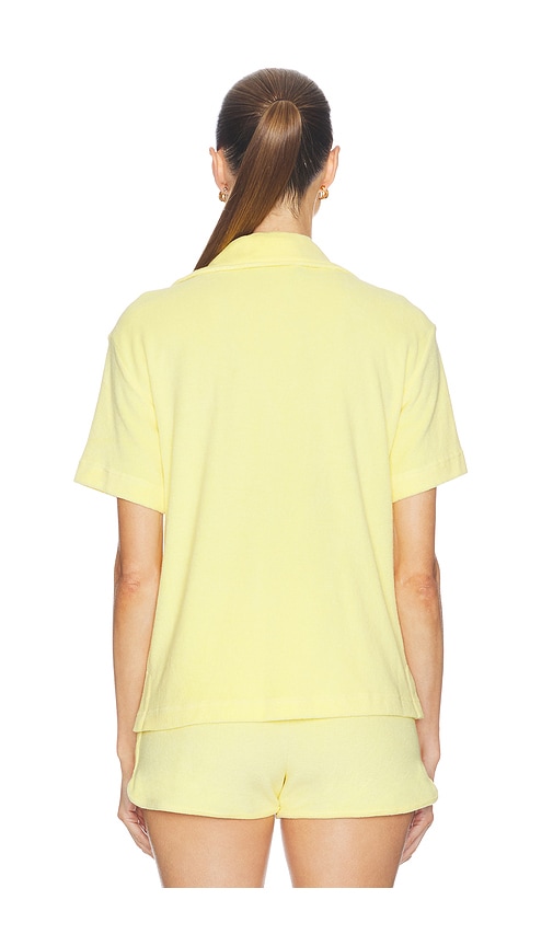  Hunza G Camisa De Resort De Toalla Towelling Resort Shirt En Color Amarillo Talla L  (también En M, S, Xl). 