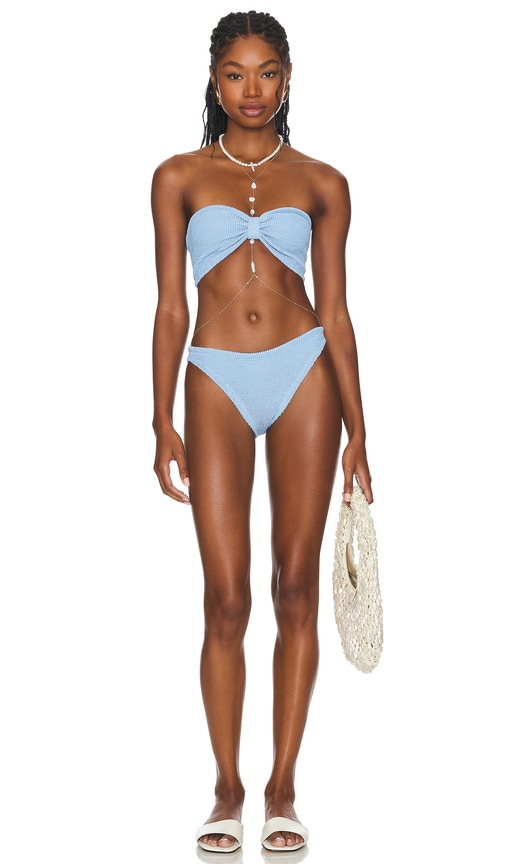 Shop Hunza G Jean Bikini Set In Cornflower