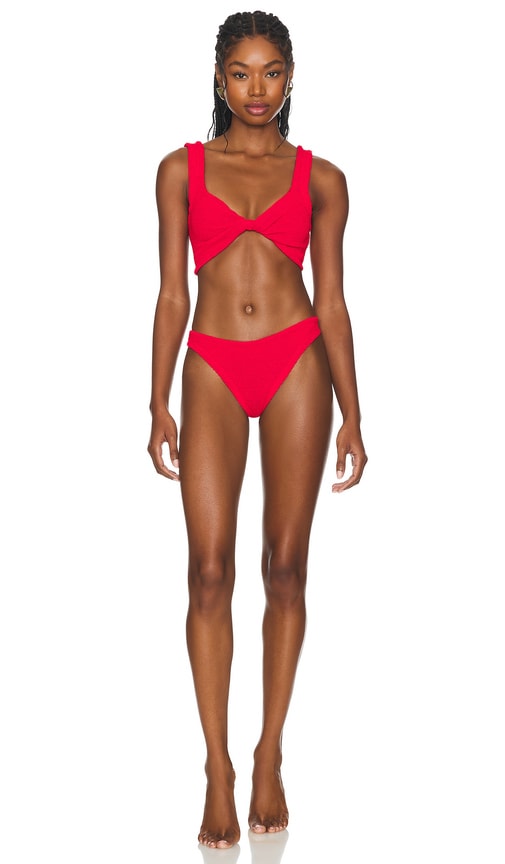 Shop Hunza G Juno Bikini Set In Red