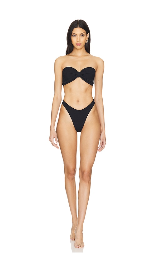 ビキニ Hunza G SS25 Swimwear (TINA BIKINI CRINKLEBLACK) Hunza G Tina Bikini Black - Laneway Boutique