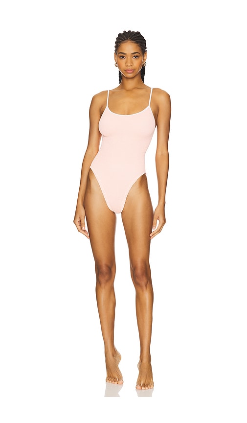 Hunza G Pamela Contrast One Piece in Peach