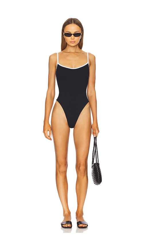 Pamela Contrast One Piece in Black.