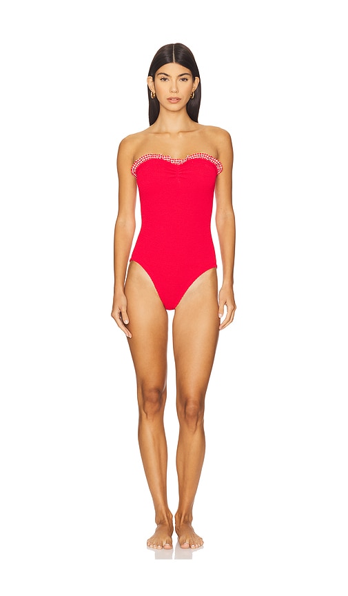Dolly One Piece Swimsuit in Red.