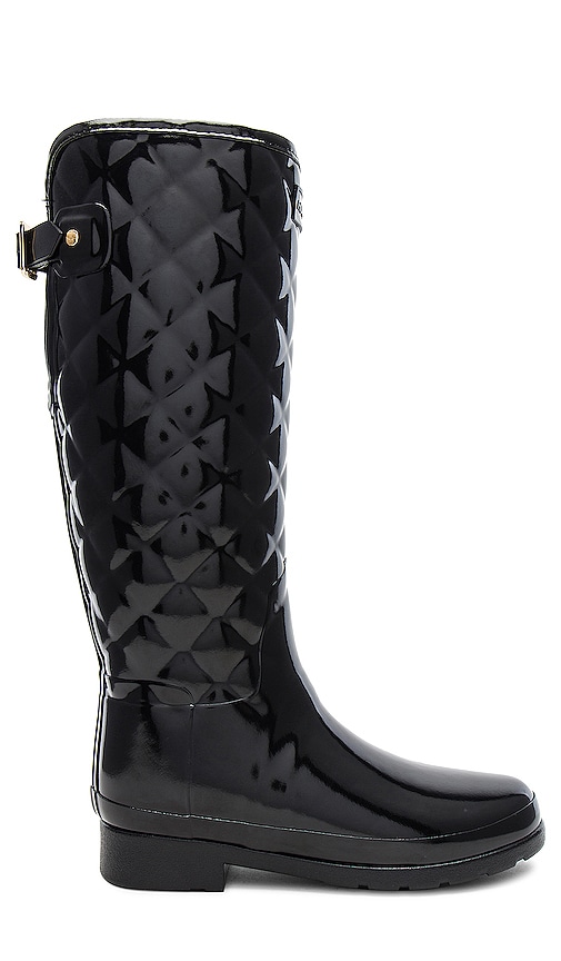 Hunter Refined Gloss Quilt Tall Boot in 