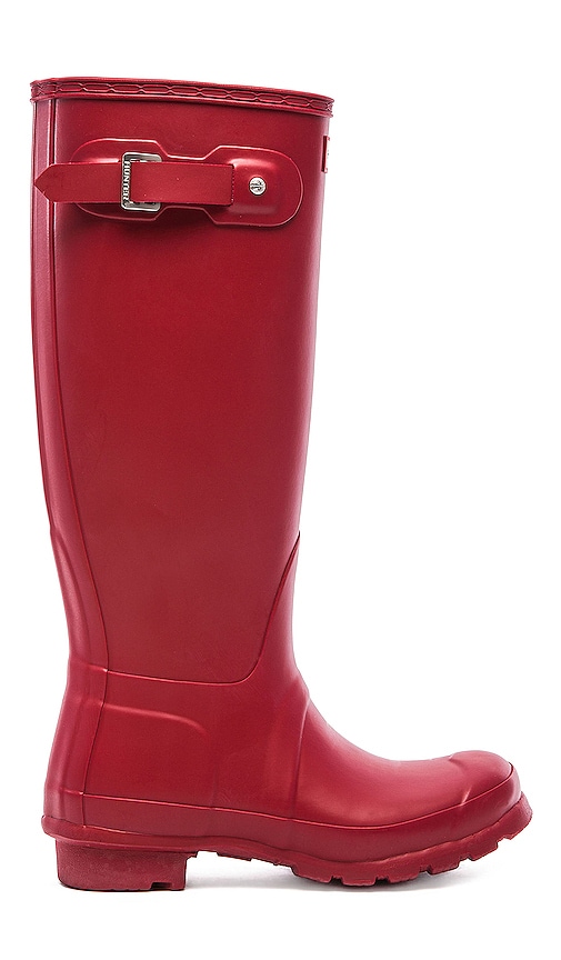 hunter military red rain boots