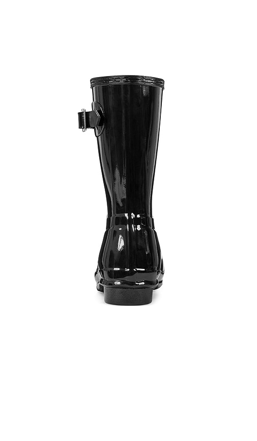  Hunter Original Short Gloss Boot In Black. Size 6. Also In 7, 9, 10, 8. 