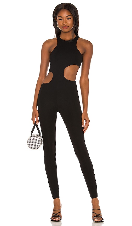 h:ours Selina Catsuit in Black | REVOLVE