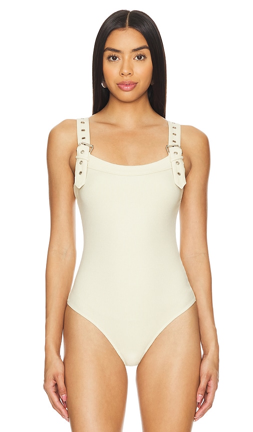 Shop H:ours Eve Bodysuit In 米色