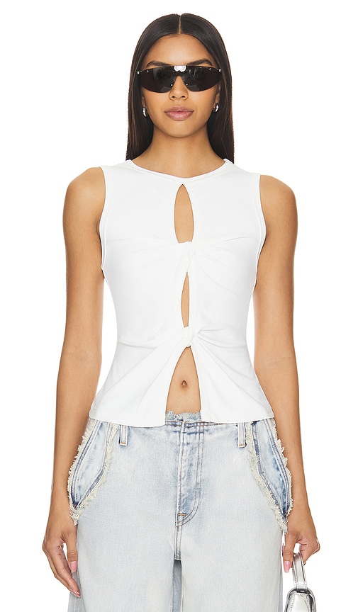 h:ours Rhyan Top in White