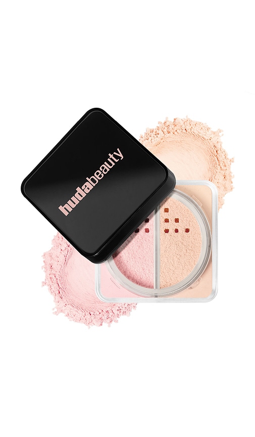 Huda Beauty Easy Bake Loose Powder Duo in Cherry Peach.
