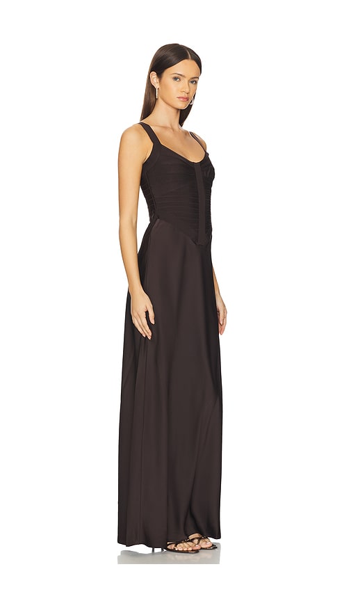 Herve Leger The Samantha Gown In Brown