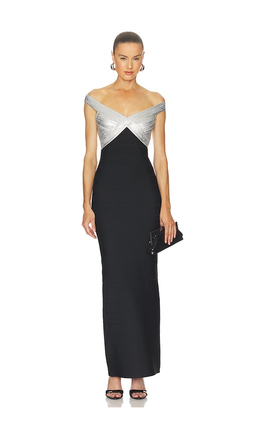 black and silver long dress Silver and Black Dress - Sequin Maxi Dress - Sequin Gown