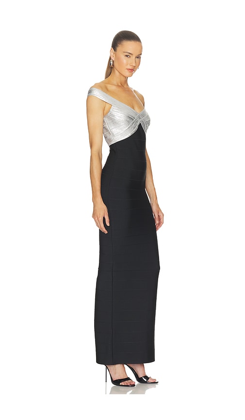 Herve Leger The Metallic Bonnie Gown | Thumbnail 2 Herve Leger The Metallic Bonnie Gown | Thumbnail 2