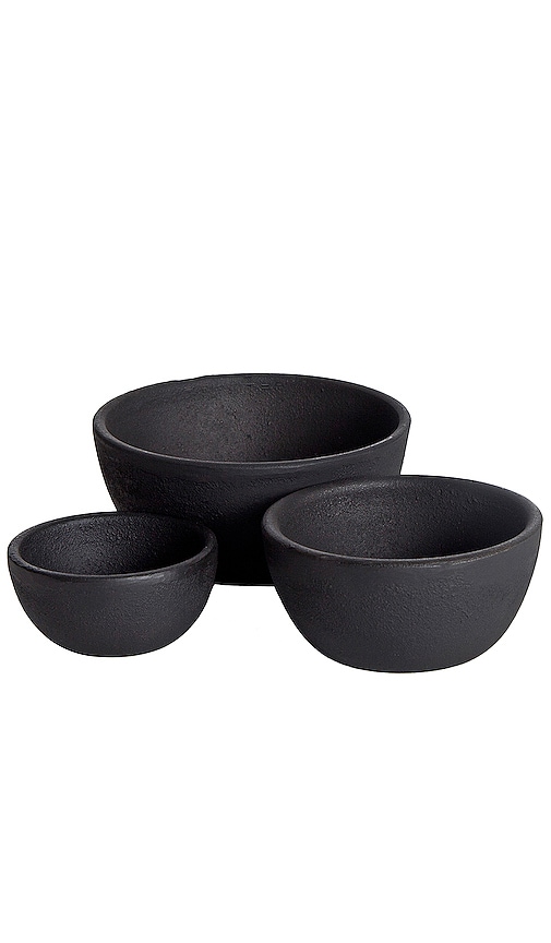 HAWKINS NEW YORK Simple Cast Iron Bowls Set of 3 in Black.