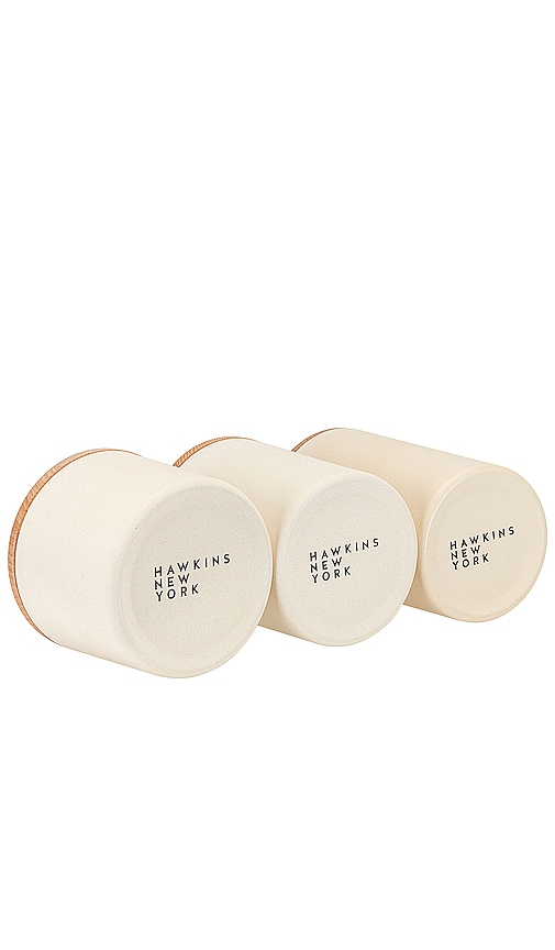  Hawkins New York Essential Set Of 3 Lidded Containers In Ivory. 