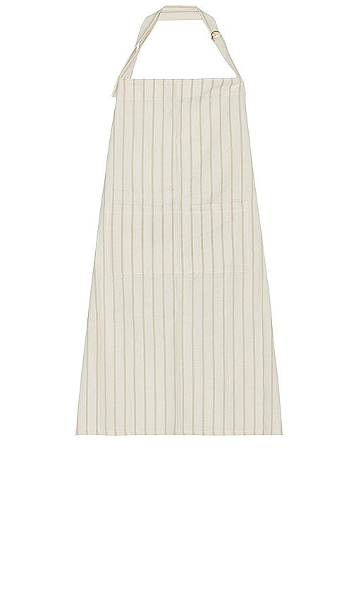 Shop Hawkins New York Essential Striped Apron In Flax & Ivory