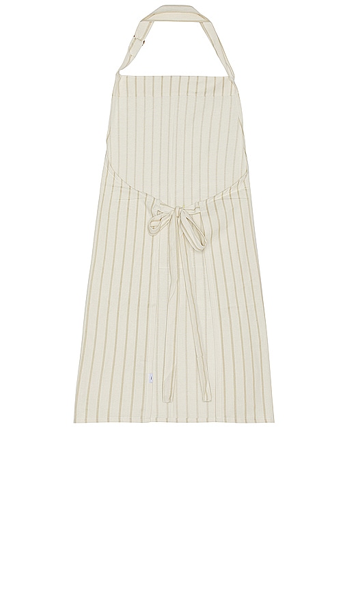 Shop Hawkins New York Essential Striped Apron In Flax & Ivory