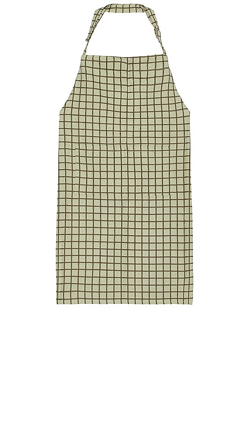 Hawkins New York Essential Check Apron In Green