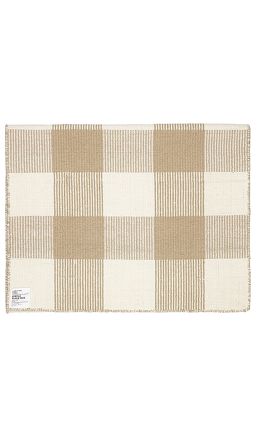 Shop Hawkins New York Simple Plaid Runner In Flax & Ivory