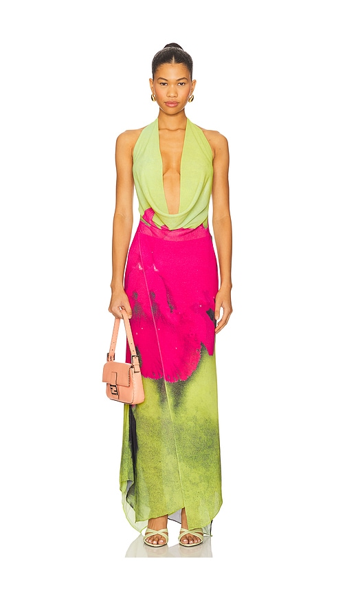 IAMGIA ROBE MAXI SAMANTHA en GreenFuchsia Taille XS Also en 145 €