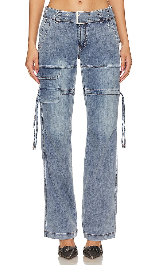 I.AM.GIA Naima Cargo Jeans in Denim Blue