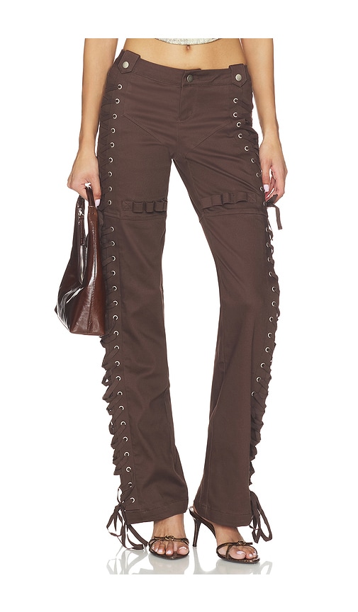 I.AM.GIA PANTALON HOLLY en Chocolate. Taille XXS. Also en XS, S, M, L, XL.