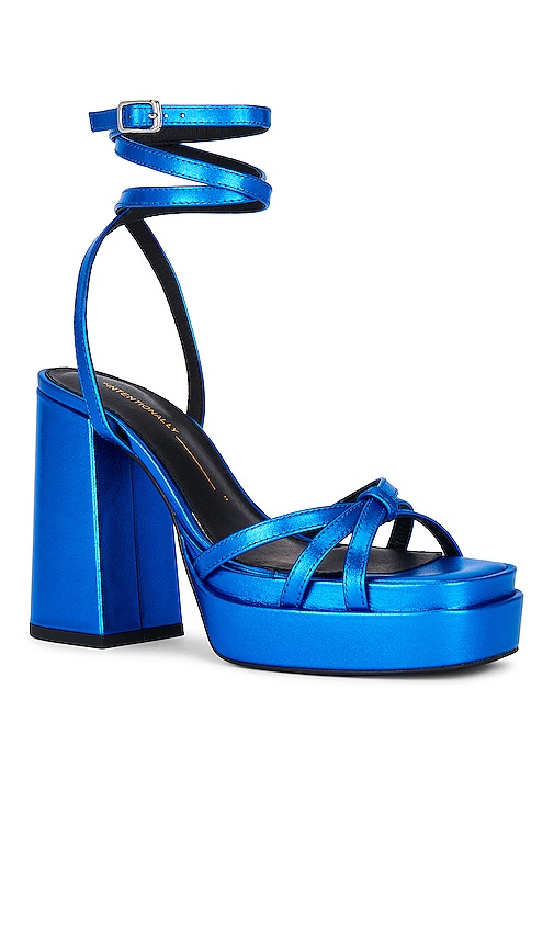 Shop Intentionally Blank X Revolve Detroit Platform Sandal In Royal Blue