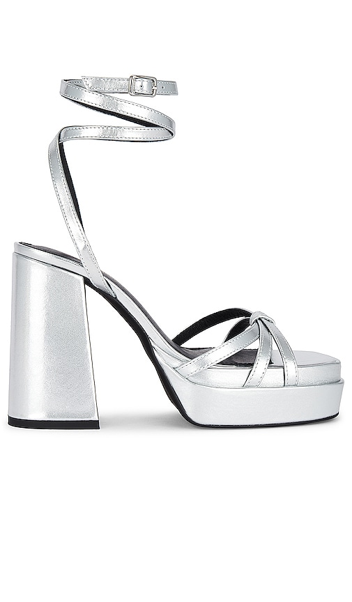 Intentionally Blank X Revolve Detroit Platform Sandal In Silver