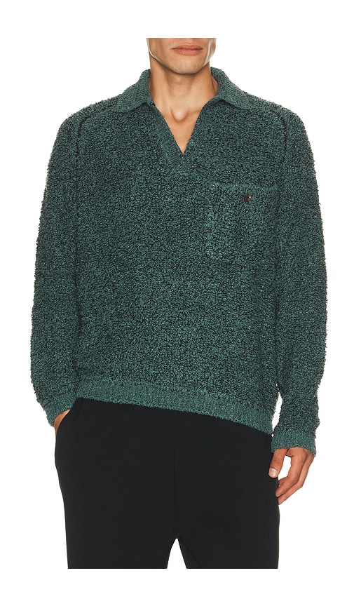 Isa Boulder Gentle Polo Sweater In Smoke