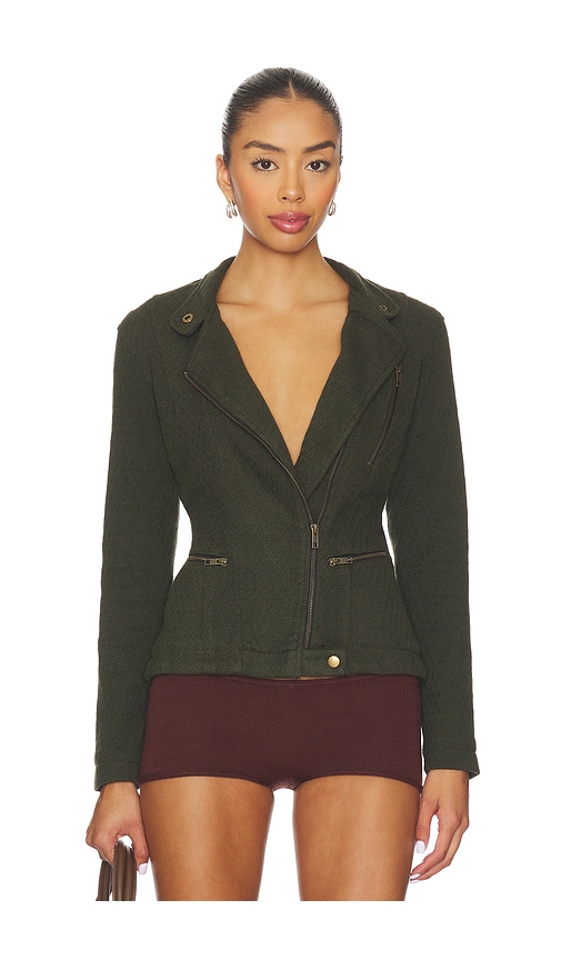 Crossover Zip Jacket in Olive. - size L (also in M, S, XL, XS) - ISA BOULDER - Modalova