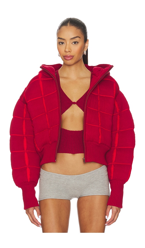 Square Puffer Jacket in Red. - size L (also in S, XL) - ISA BOULDER - Modalova