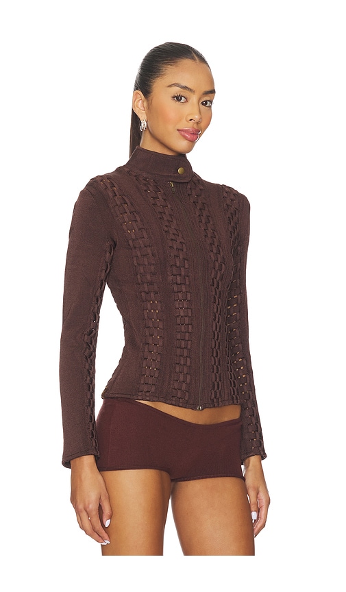 Isa Boulder Threadline Jacket In Brown