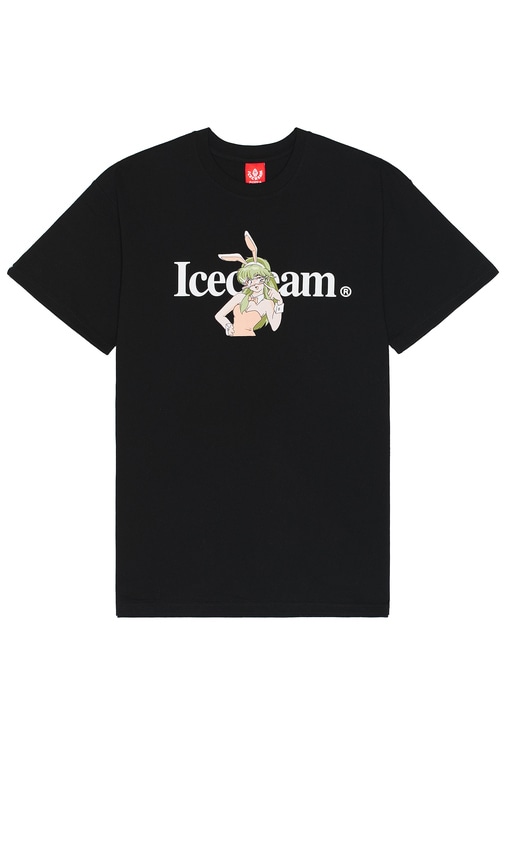 Shop Icecream Running Dog Glasses Tee In 黑色