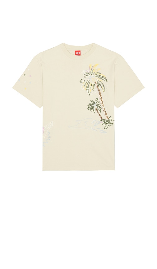 The Palms Short Sleeve Shirt in Cream. - size XL/1X (also in L, M, S)