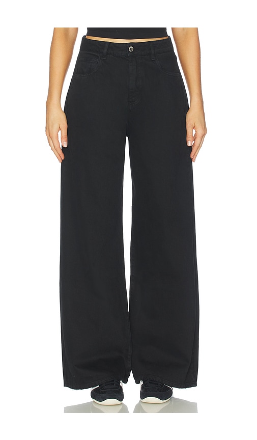 Icon Denim Debby Wide Leg Jeans. - In Black