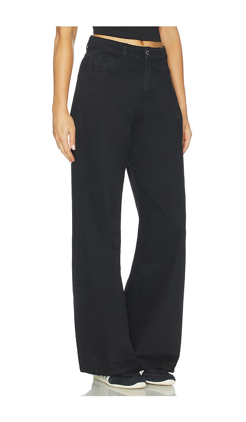 Icon Denim Debby Wide Leg Jeans. - In Black