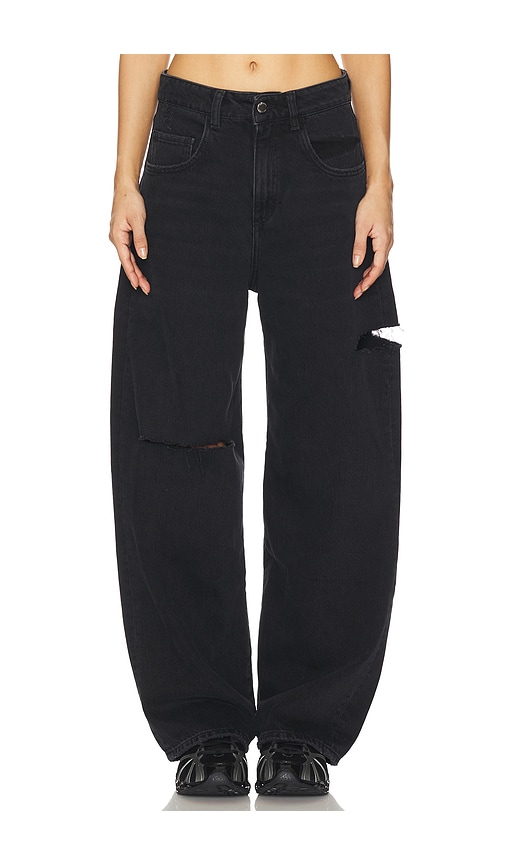 Icon Denim Poppy Wide Leg Jeans In Black