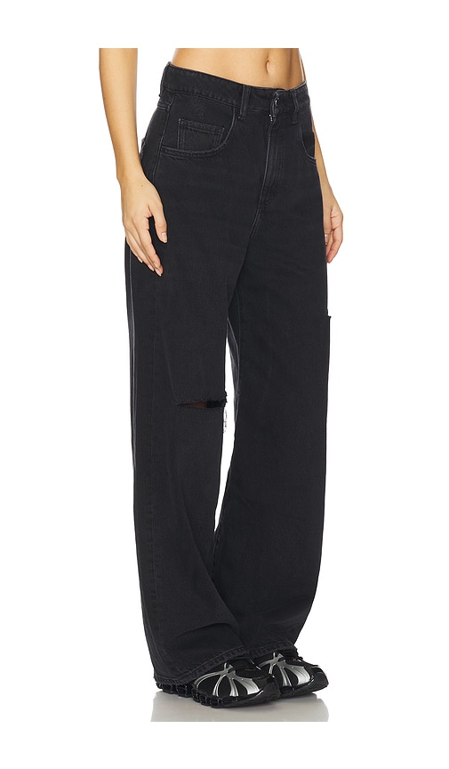 Icon Denim Poppy Wide Leg Jeans In Black