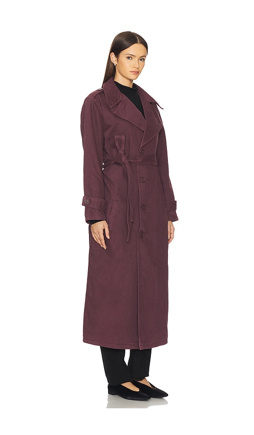  Icon Denim Trenchcoat Snow In Wine. Größe S. Also In M, L, Xl. 