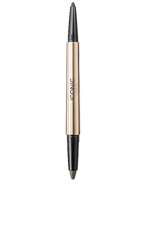 Shop Iconic London Smokey Eye Duo Kajal In Juniper Green