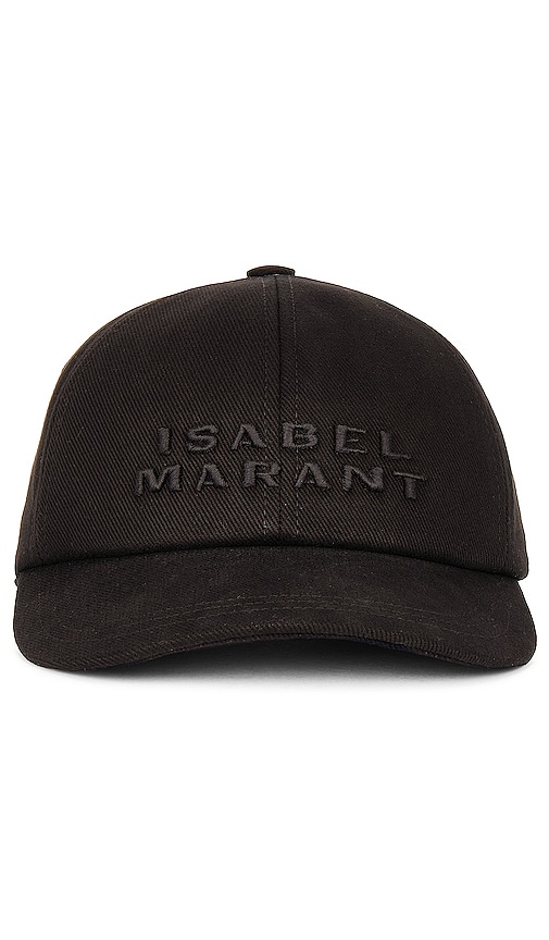 Isabel Marant Tyron Logo Canvas Hat in Black