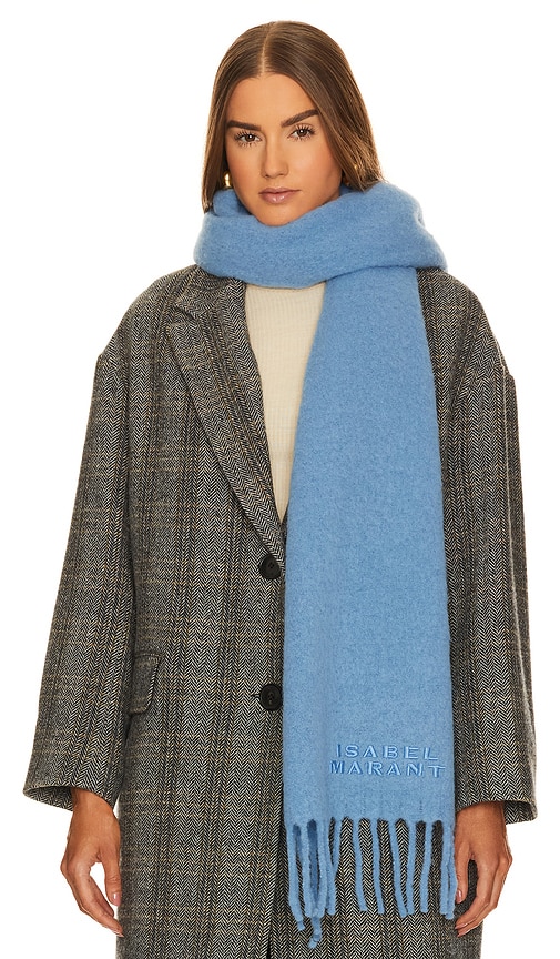 Shop Isabel Marant Firny Scarf In Light Blue