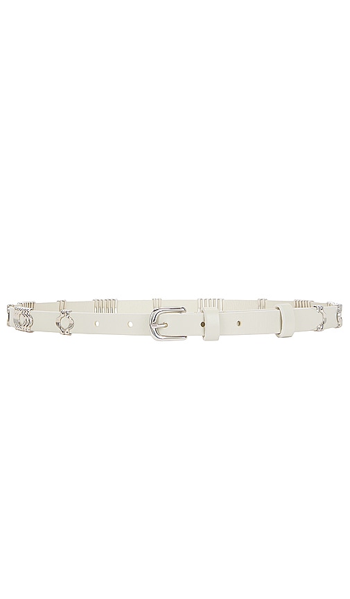 Shop Isabel Marant Odena Belt In Chalk & Silver