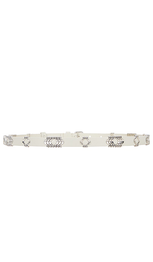 Shop Isabel Marant Odena Belt In Chalk & Silver